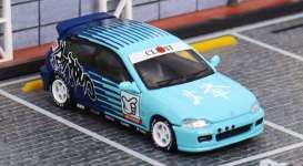 Honda  - Civic EG6 blue - 1:64 - Street Weapon - STW050 - STW050 | The Diecast Company