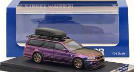 Nissan  - R34 wagon purple - 1:64 - Street Weapon - STW095 - STW095 | The Diecast Company