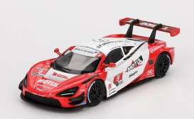 McLaren  - 720S GT3 EVO 2024 white/red - 1:64 - Mini GT - 00993L - MGT00993Lhd | The Diecast Company