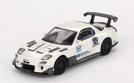 Mazda  - RX7 (FD3S) 2004 white/blue - 1:64 - Mini GT - 00996Rhd - MGT00996Rhd | The Diecast Company