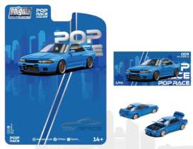 Nissan  - Skyline R32  blue - 1:64 - Pop Race Enigma - PRE009 - PRE009 | The Diecast Company