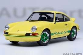 Porsche  - 911 Carerra 2.7 RS yellow/green - 1:18 - AutoArt - 78033 - autoart78033 | The Diecast Company